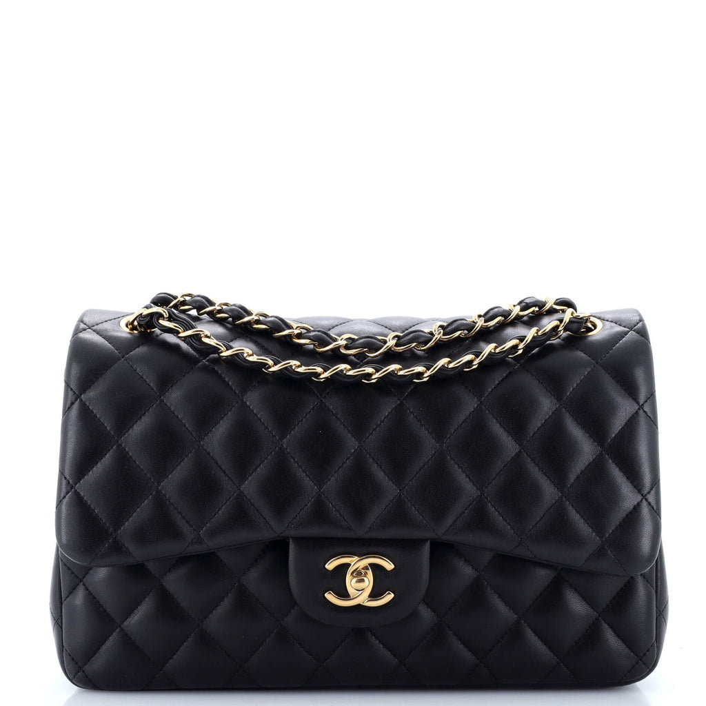 Chanel Classic Double Flap Bag Quilted Lambskin Jumbo