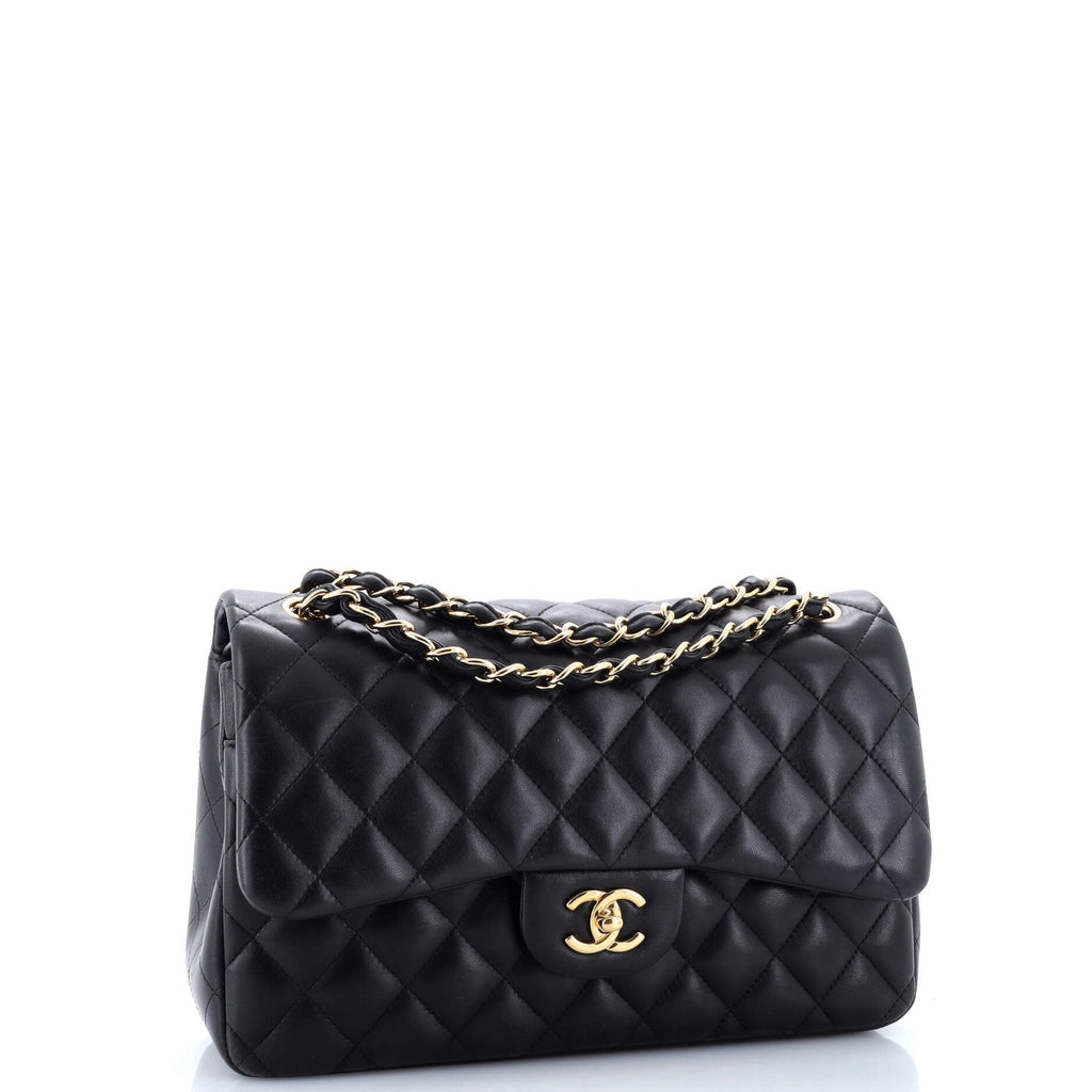 Chanel Classic Double Flap Bag Quilted Lambskin Jumbo