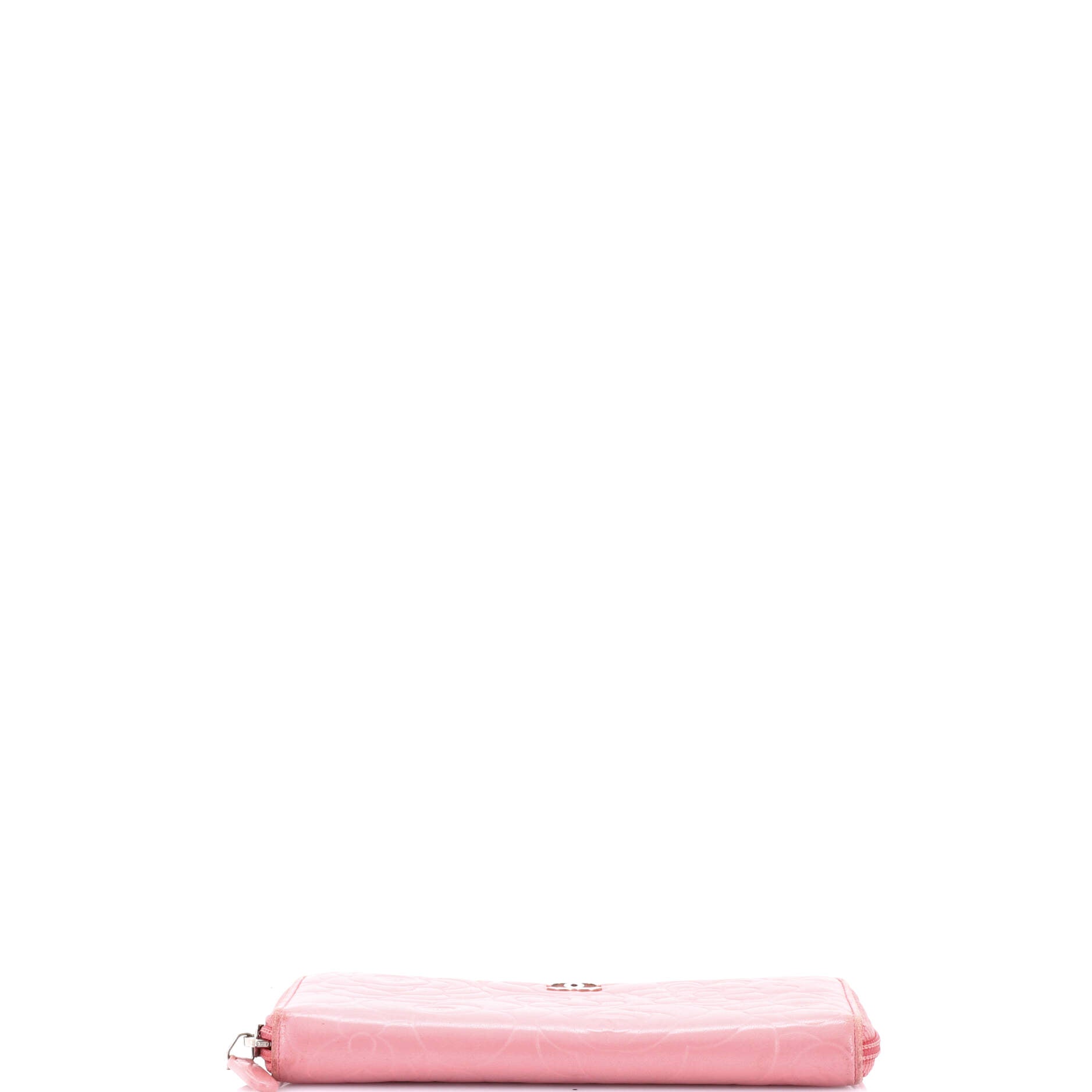 Chanel Zip Around Wallet Camellia Lambskin