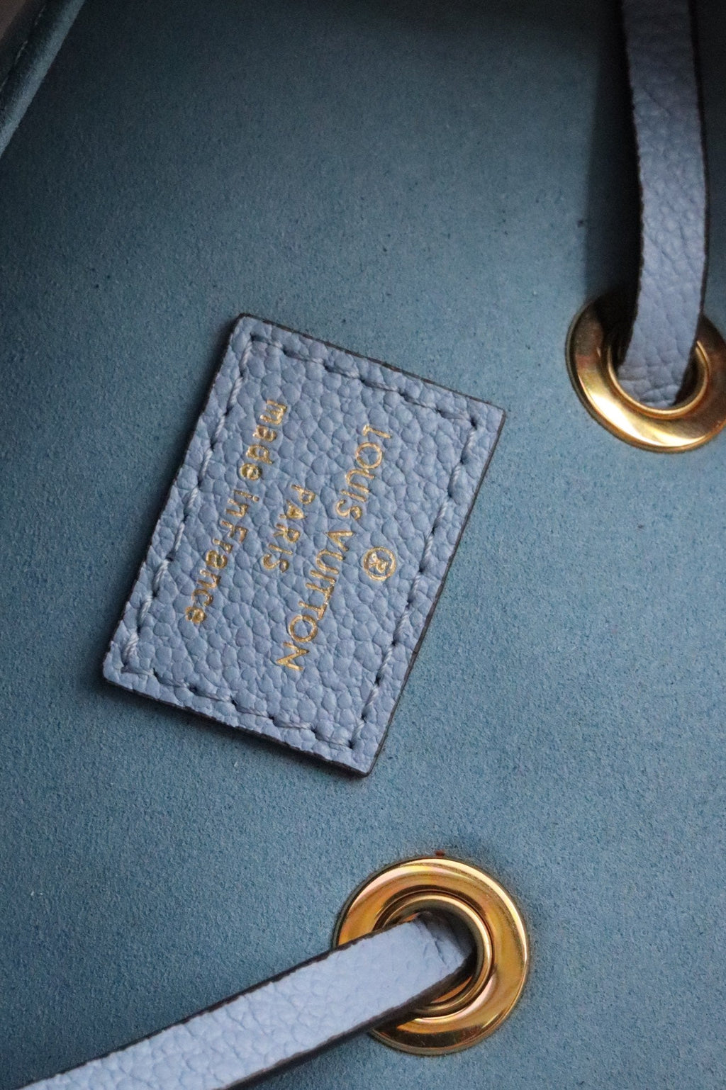Louis Vuitton NeoNoe BB Bucket Bag Monogram Empreinte Blue For Women, Women’s Handbags, Shoulder Bags 7.9in/20cm Louis Vuitton M45709