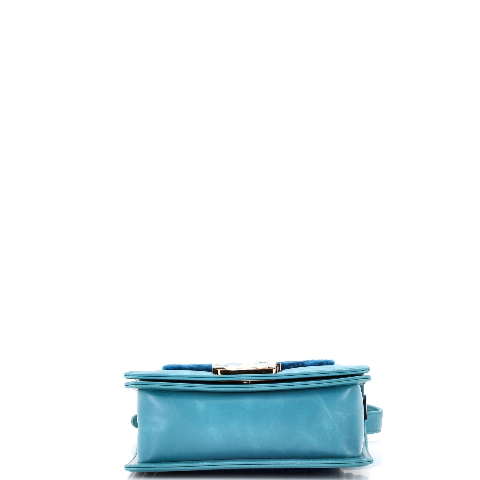 Chanel Boy Flap Bag Shearling with Leather Small