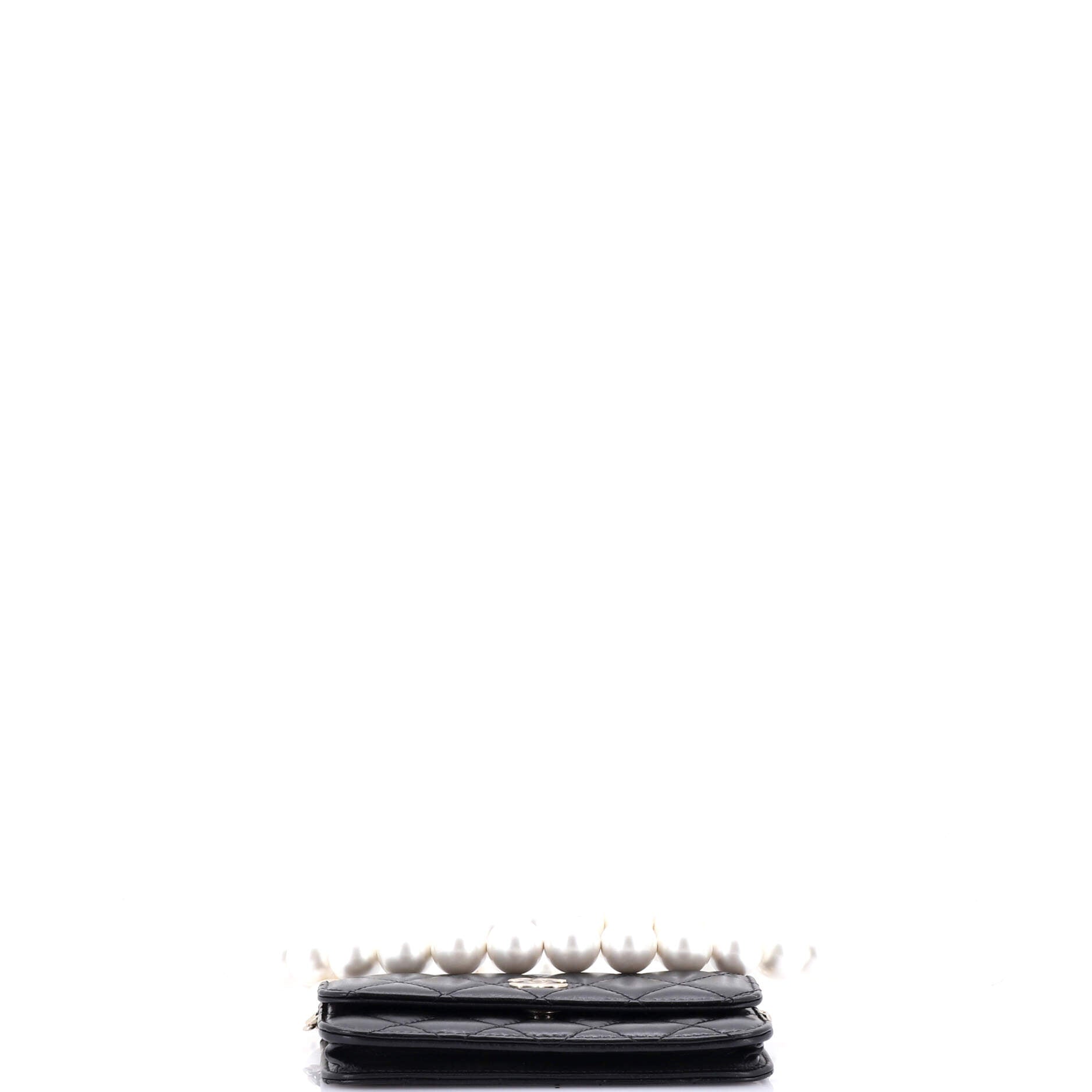 Chanel Pearl Strap Clutch with Chain Quilted Calfskin