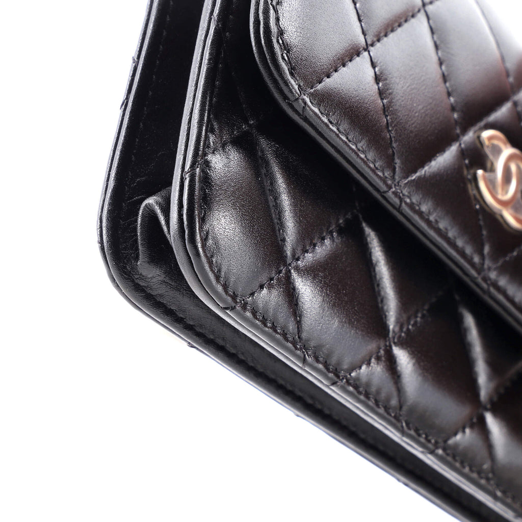 Chanel Pearl Strap Clutch with Chain Quilted Calfskin