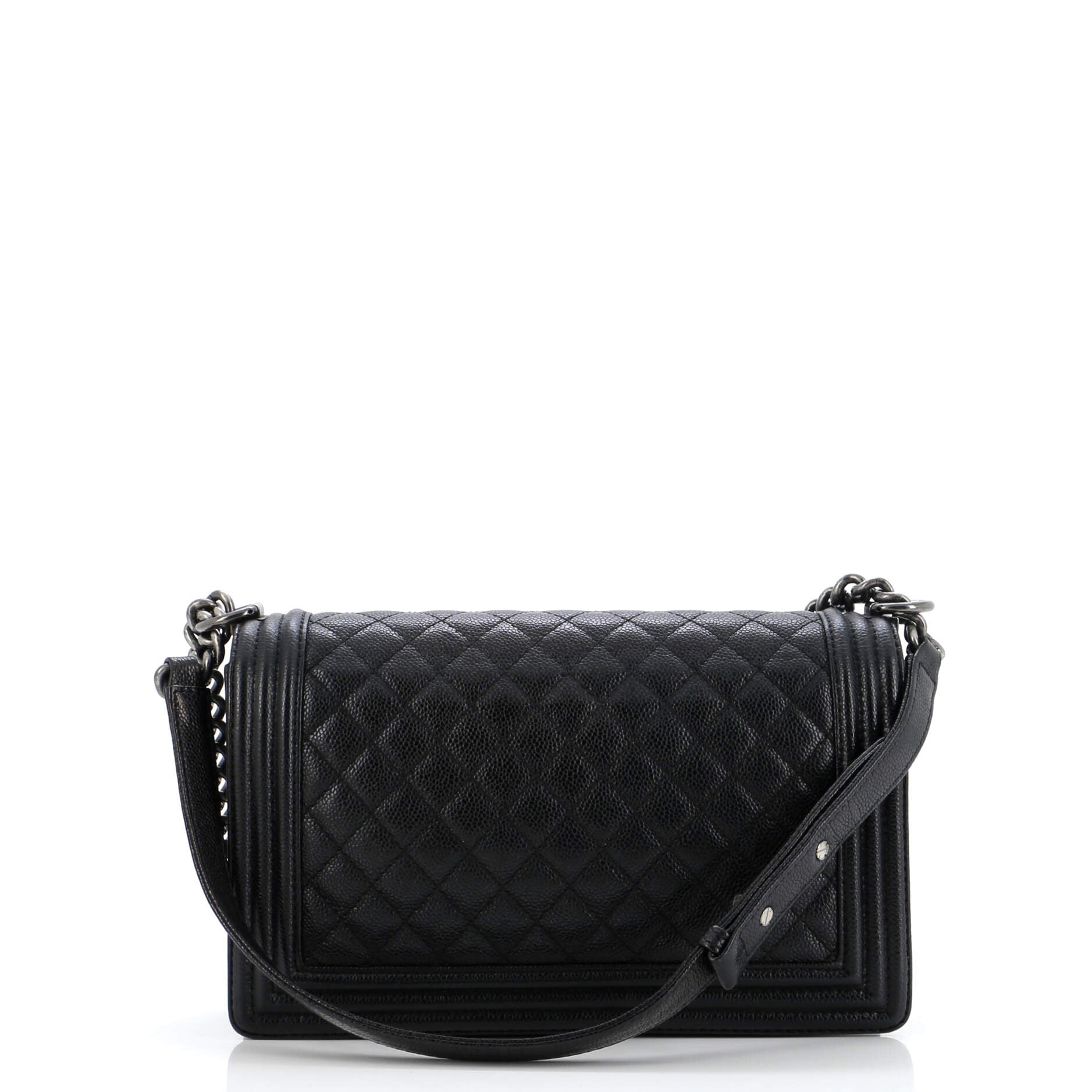 Chanel Boy Flap Bag Quilted Caviar New Medium