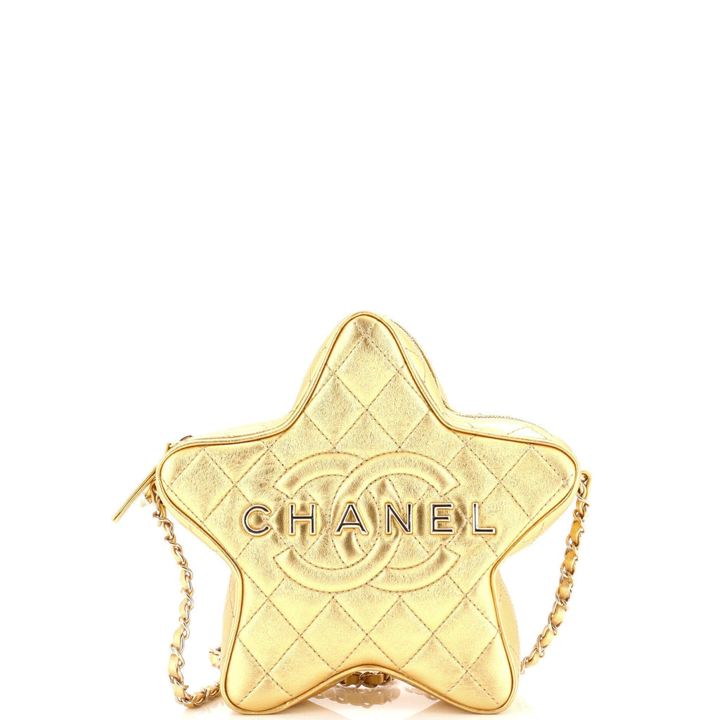 Chanel CC Walk of Fame Star Bag Quilted Metallic Lambskin