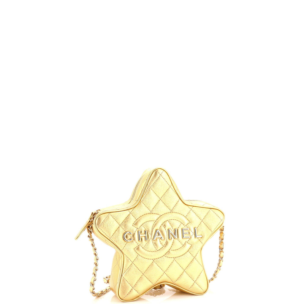 Chanel CC Walk of Fame Star Bag Quilted Metallic Lambskin