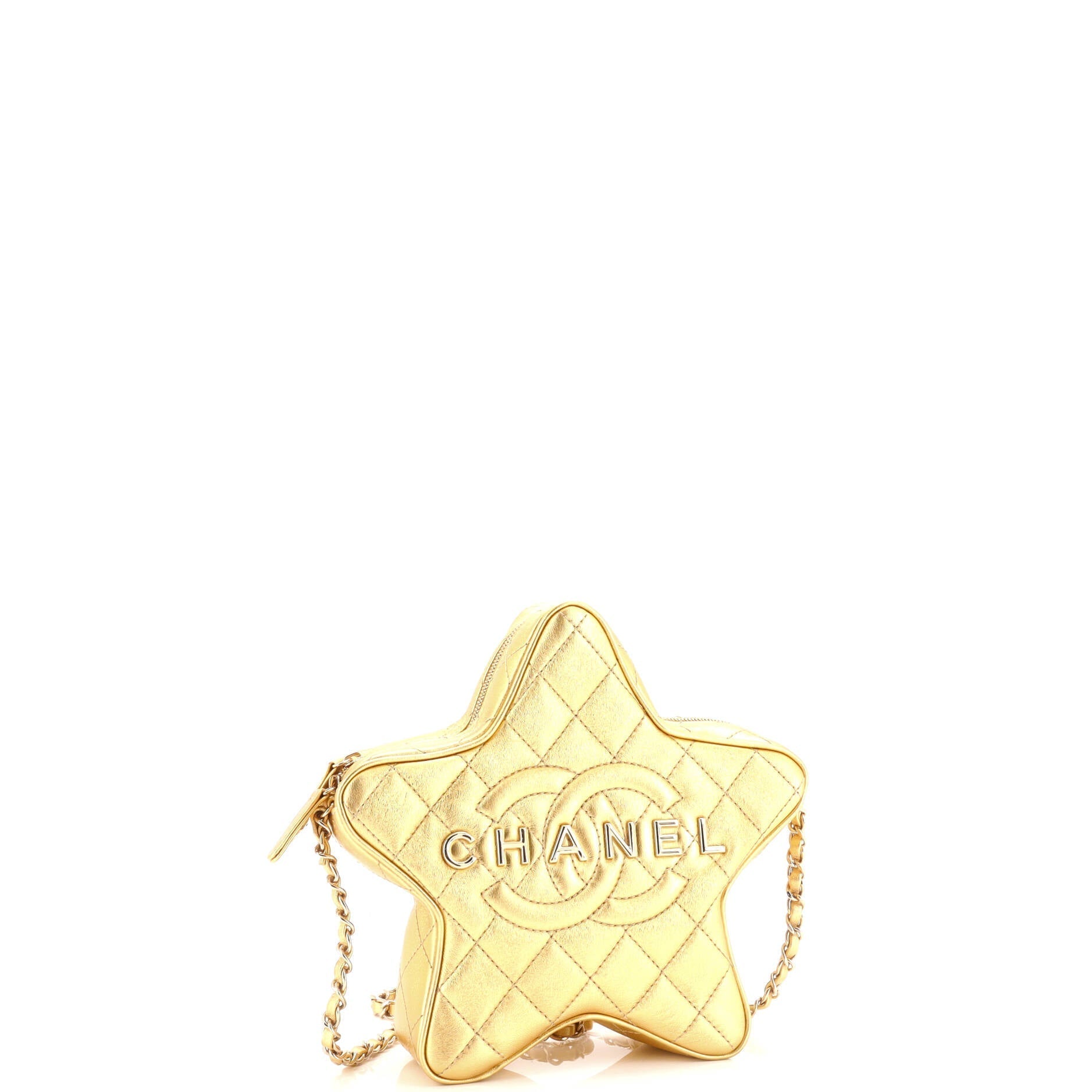 Chanel CC Walk of Fame Star Bag Quilted Metallic Lambskin