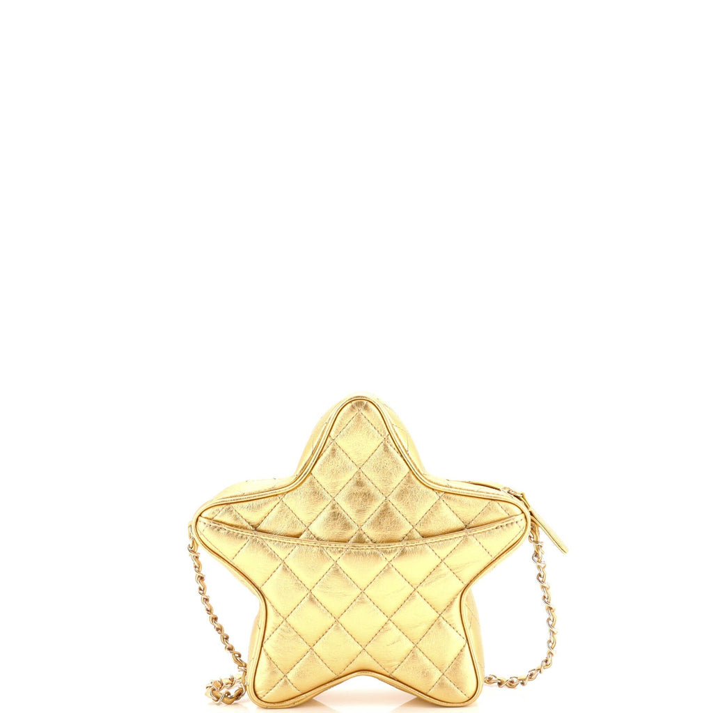 Chanel CC Walk of Fame Star Bag Quilted Metallic Lambskin