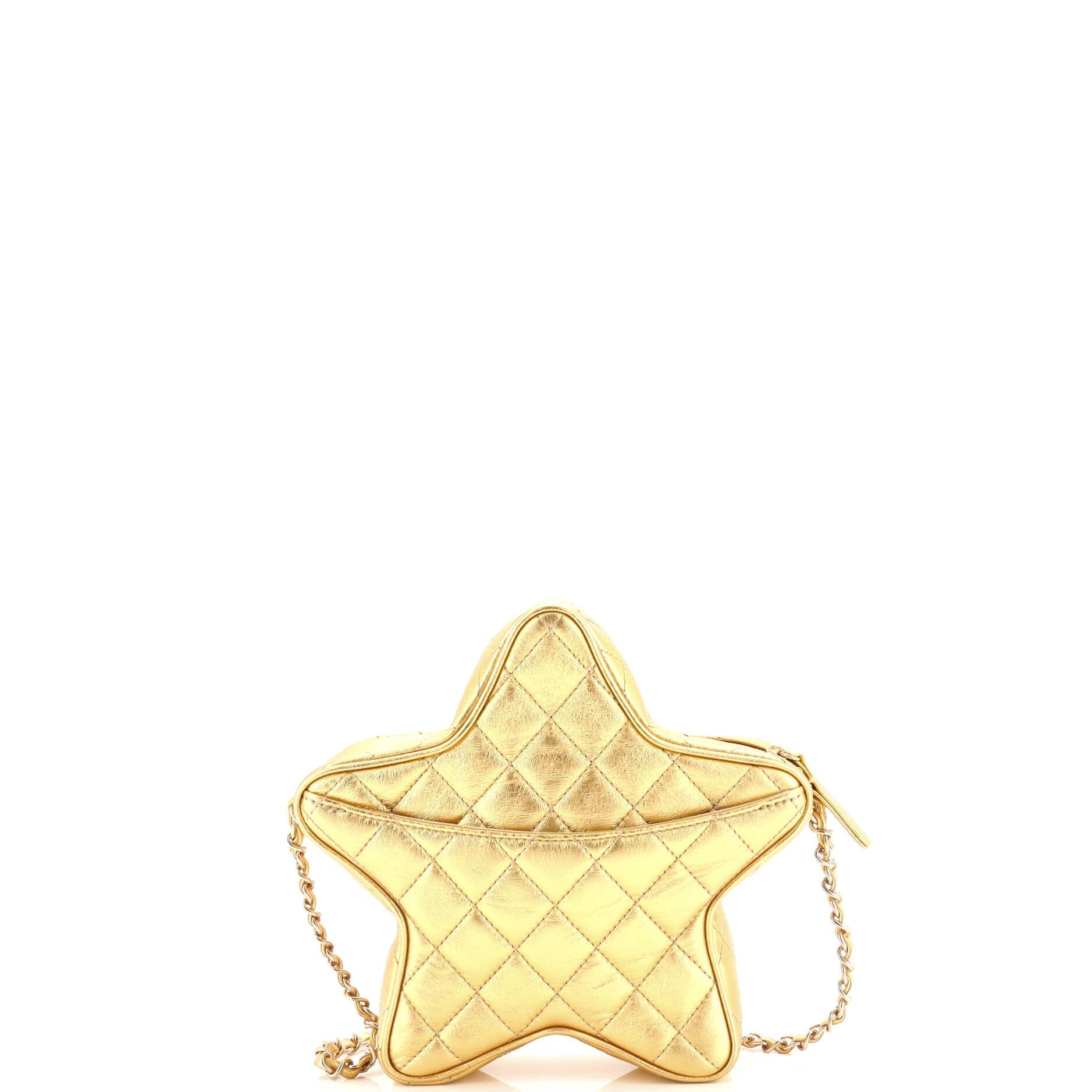 Chanel CC Walk of Fame Star Bag Quilted Metallic Lambskin