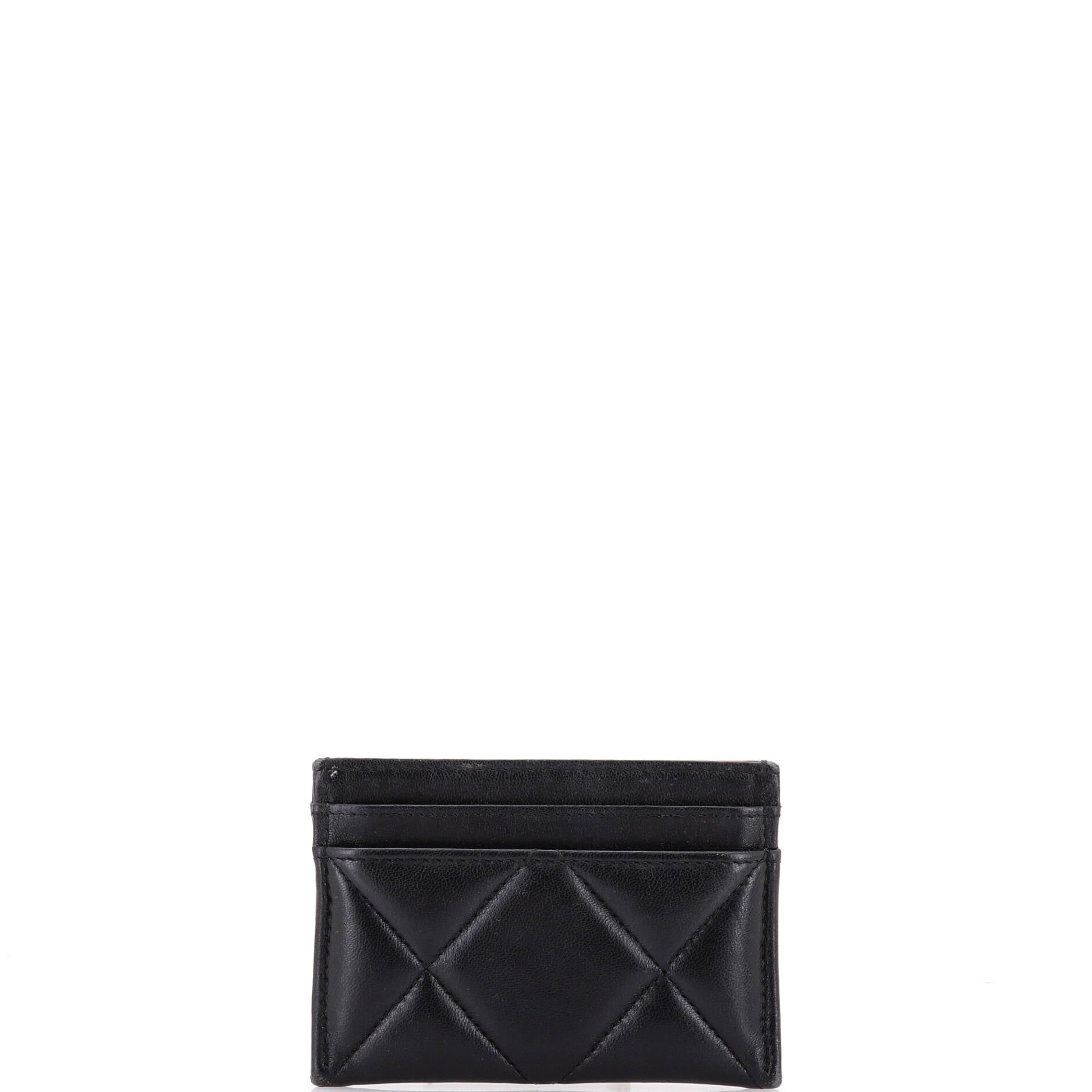 Chanel 19 Card Holder Quilted Leather
