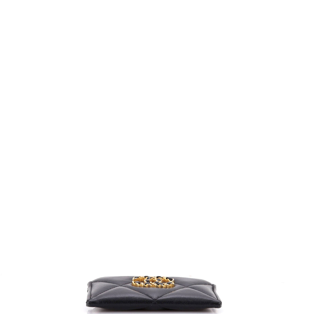 Chanel 19 Card Holder Quilted Leather