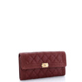 Chanel Boy Flap Wallet Quilted Caviar Long