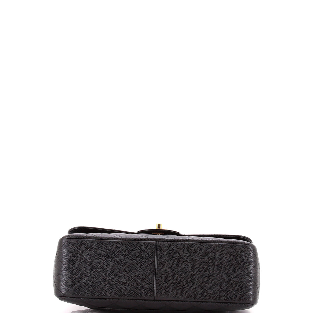 Chanel Classic Double Flap Bag Quilted Caviar Jumbo
