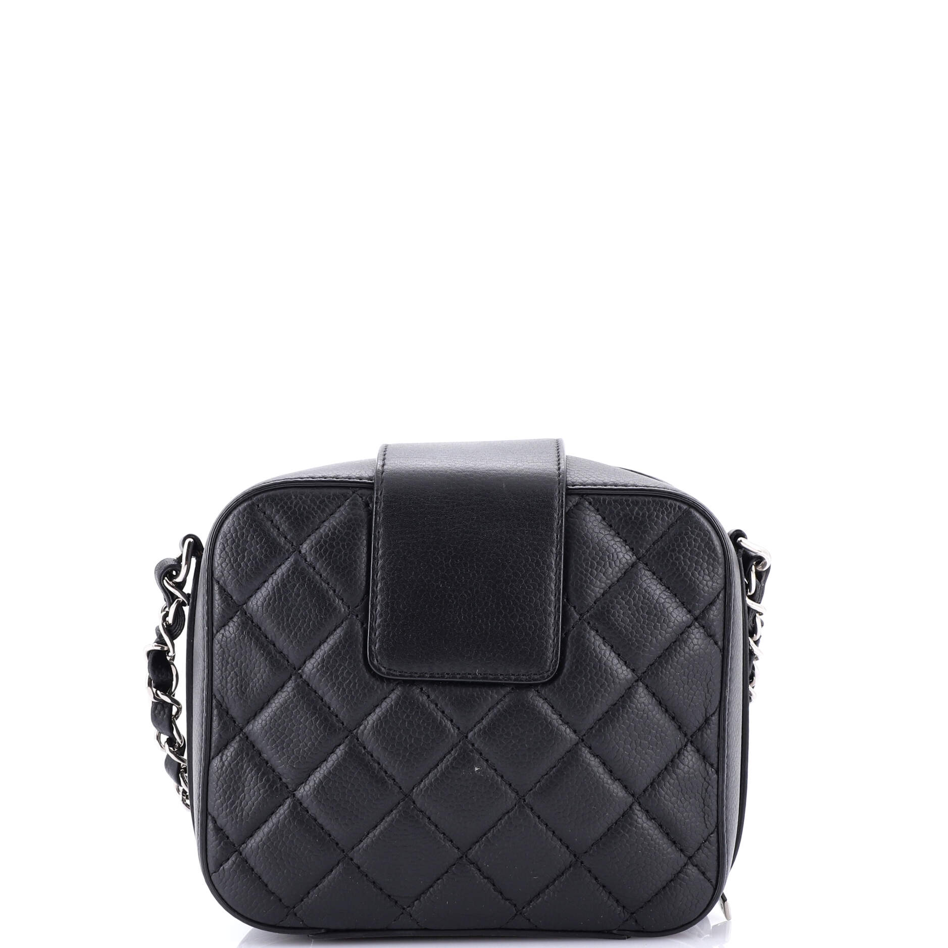 Chanel CC Box Camera Bag Quilted Caviar Mini