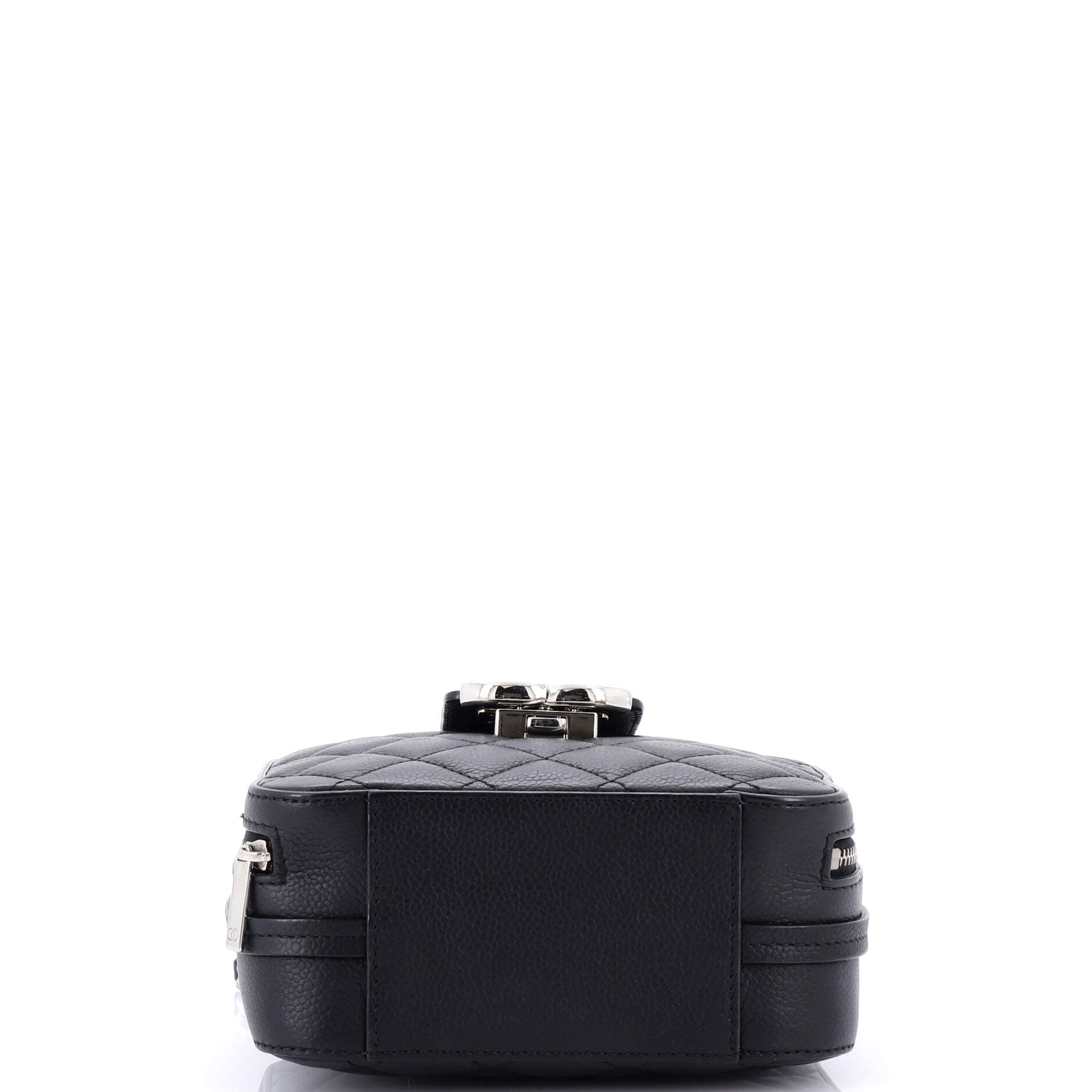 Chanel CC Box Camera Bag Quilted Caviar Mini