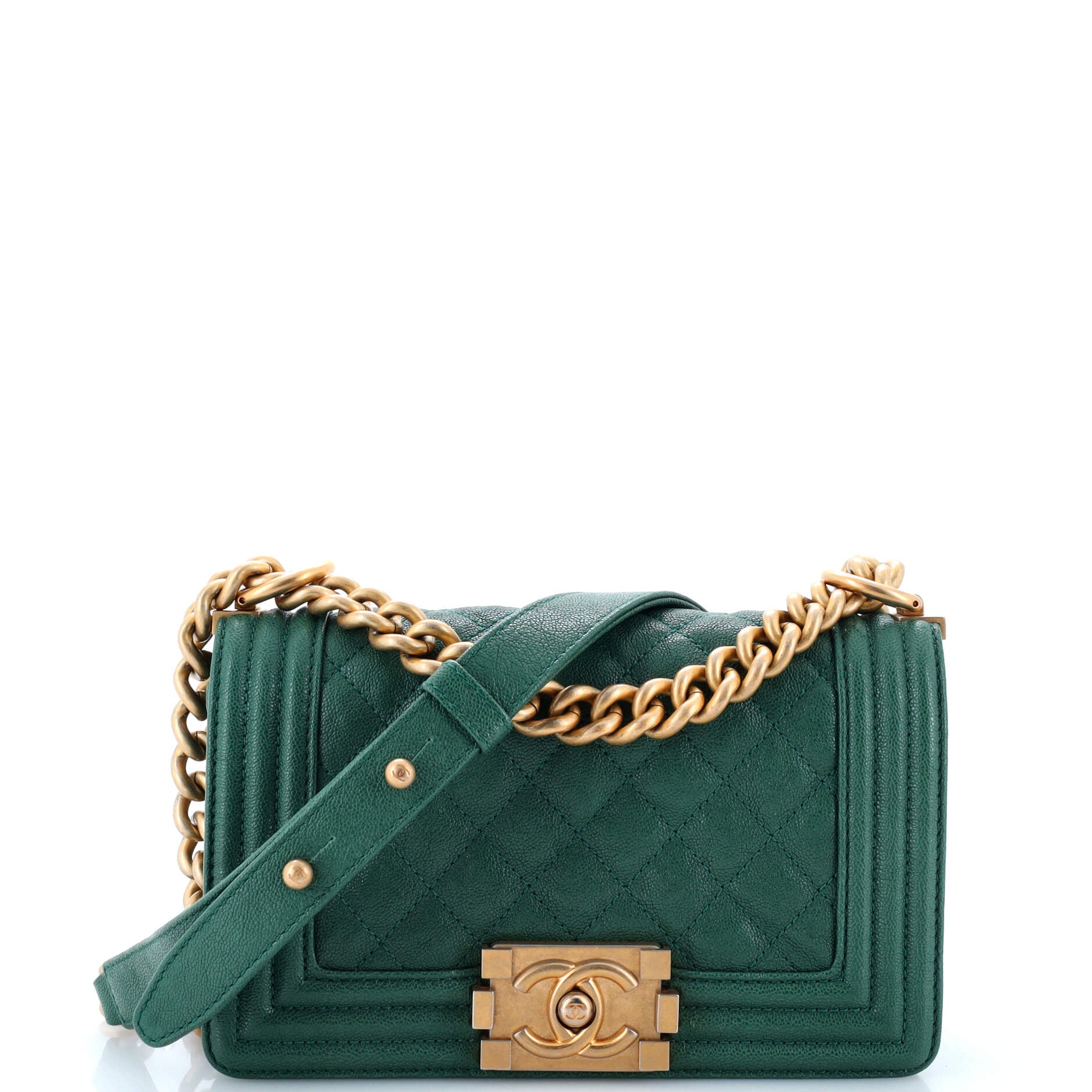 Chanel Boy Flap Bag Quilted Caviar Small