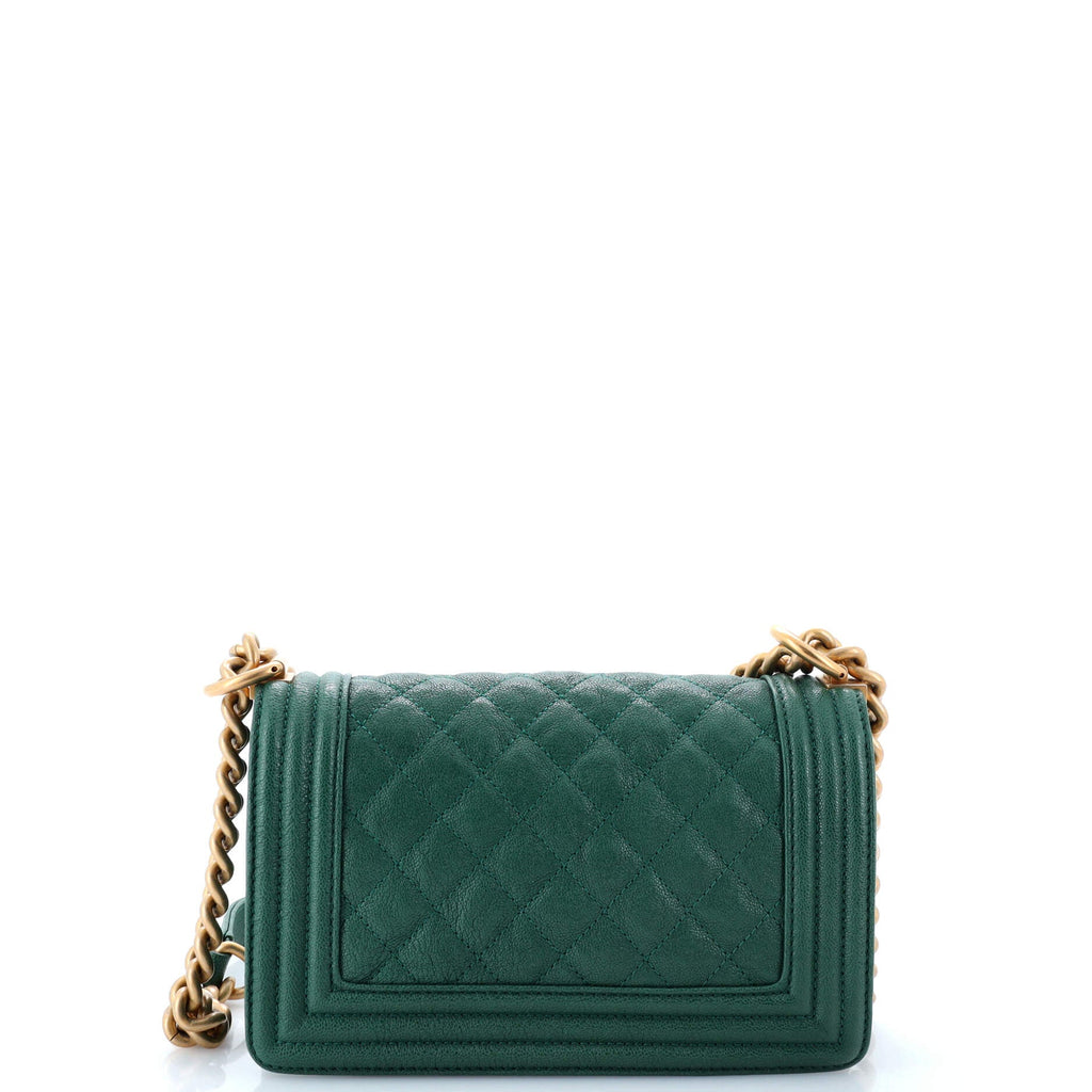 Chanel Boy Flap Bag Quilted Caviar Small