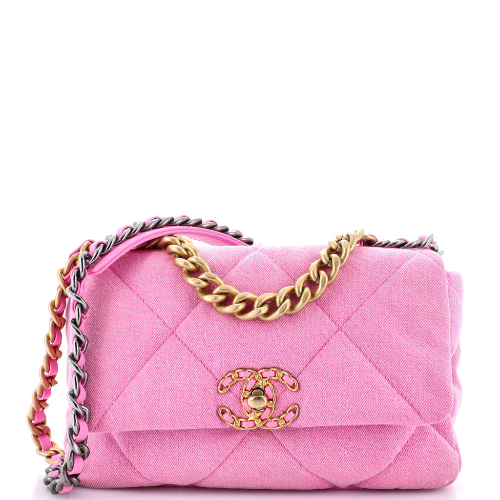 Chanel 19 Flap Bag Quilted Denim Medium