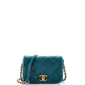 Chanel Nailed CC Full Flap Bag Quilted Calfskin Mini