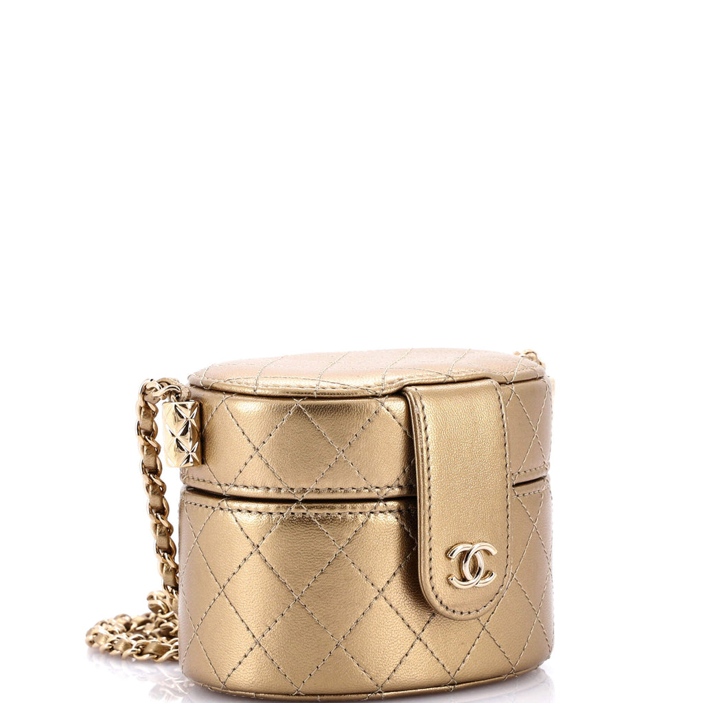Chanel CC Allure Vanity Case with Chain Quilted Lambskin Mini