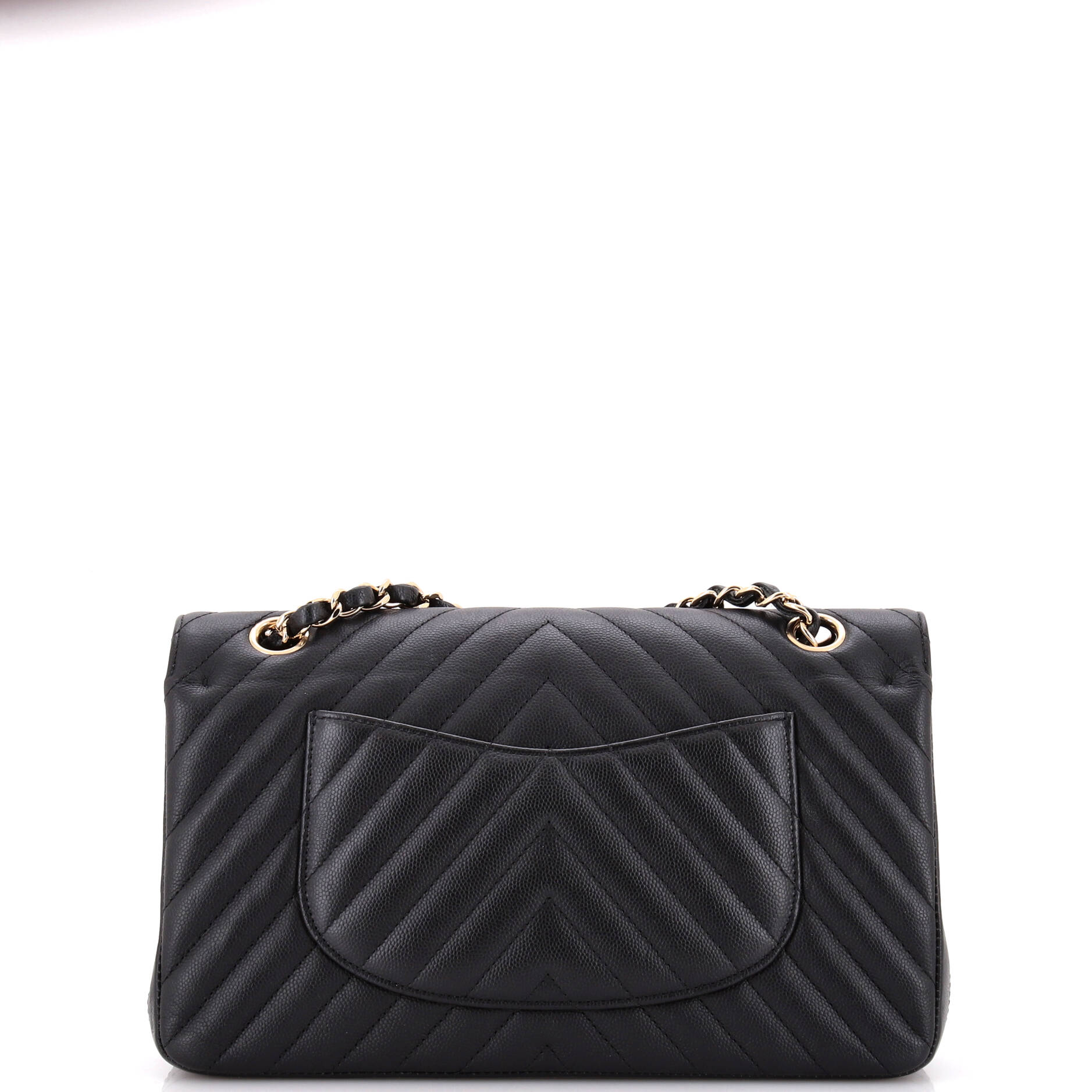 Chanel Classic Double Flap Bag Chevron Caviar Medium