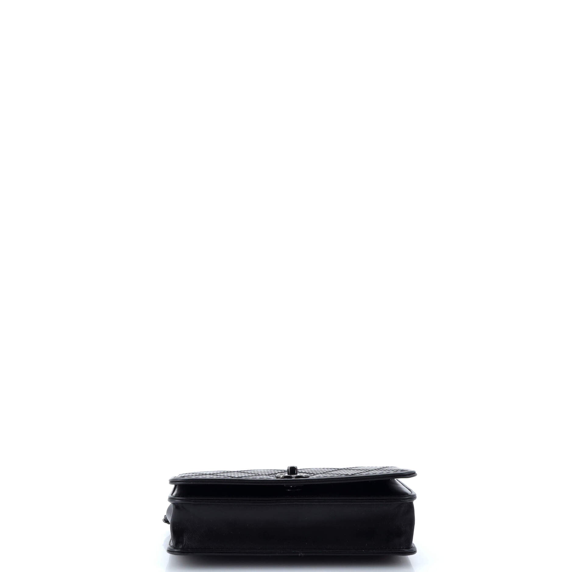 Chanel Turnlock CC Wallet on Chain Strass Embellished Satin