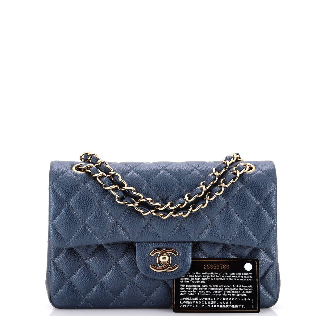 Chanel Classic Double Flap Bag Quilted Caviar Small