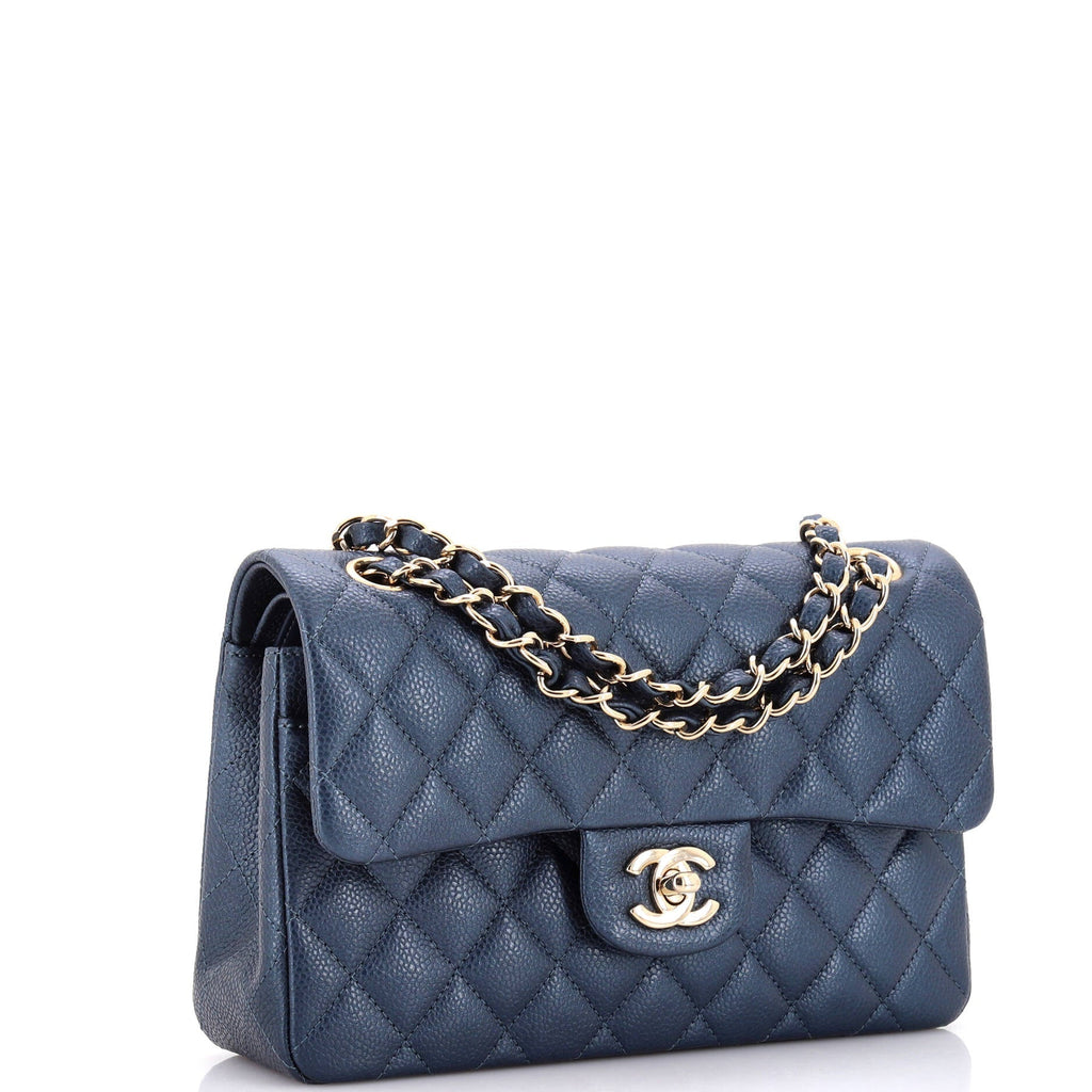 Chanel Classic Double Flap Bag Quilted Caviar Small