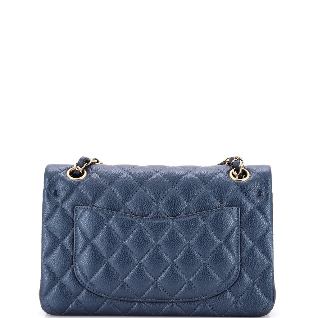 Chanel Classic Double Flap Bag Quilted Caviar Small
