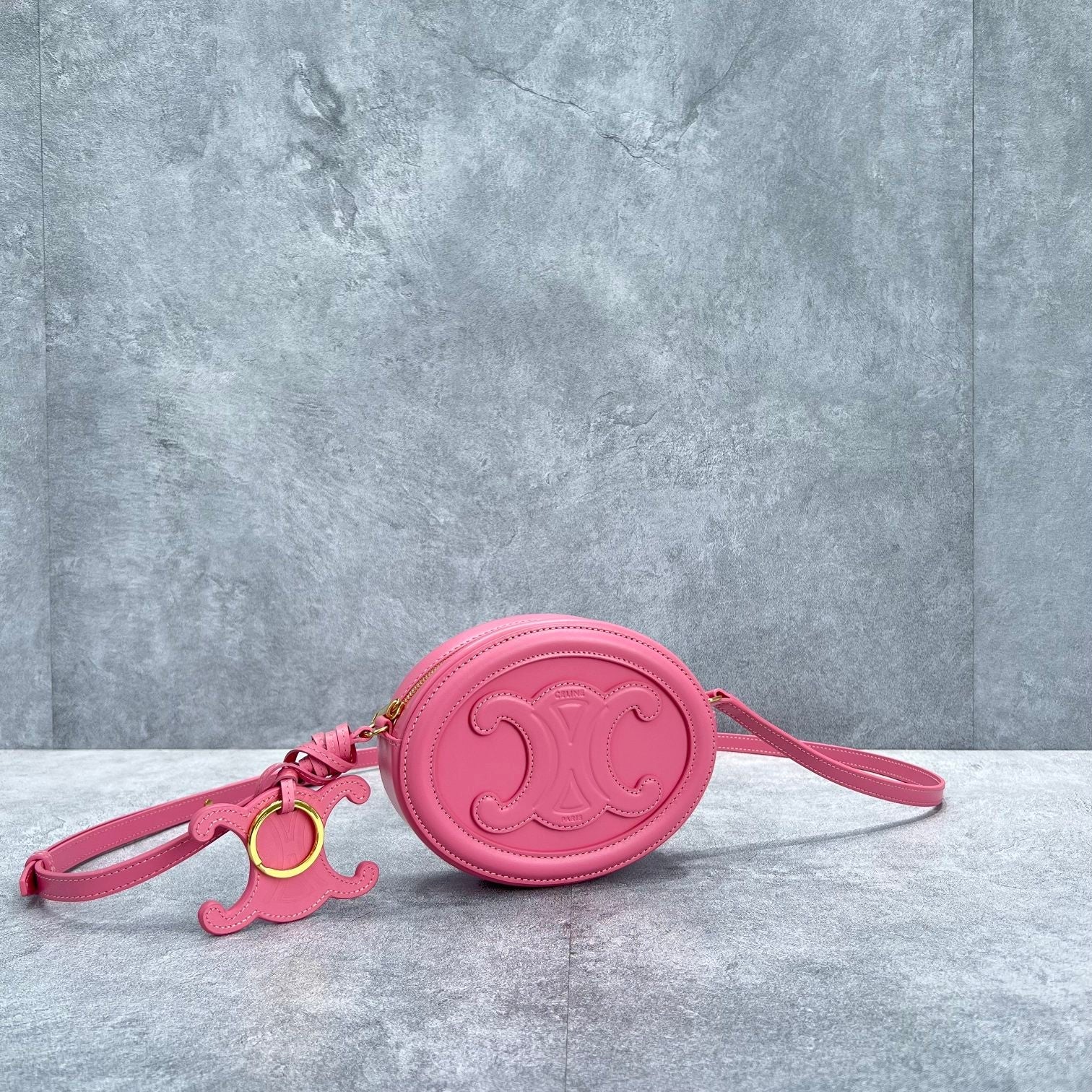 Crossbody Oval Purse Cuir Triomphe PiNike For Women 6in/16cm 10I703DPQ.27LK