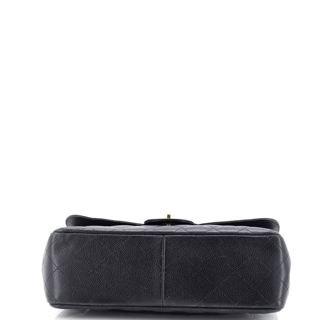 Chanel Classic Double Flap Bag Quilted Caviar Jumbo