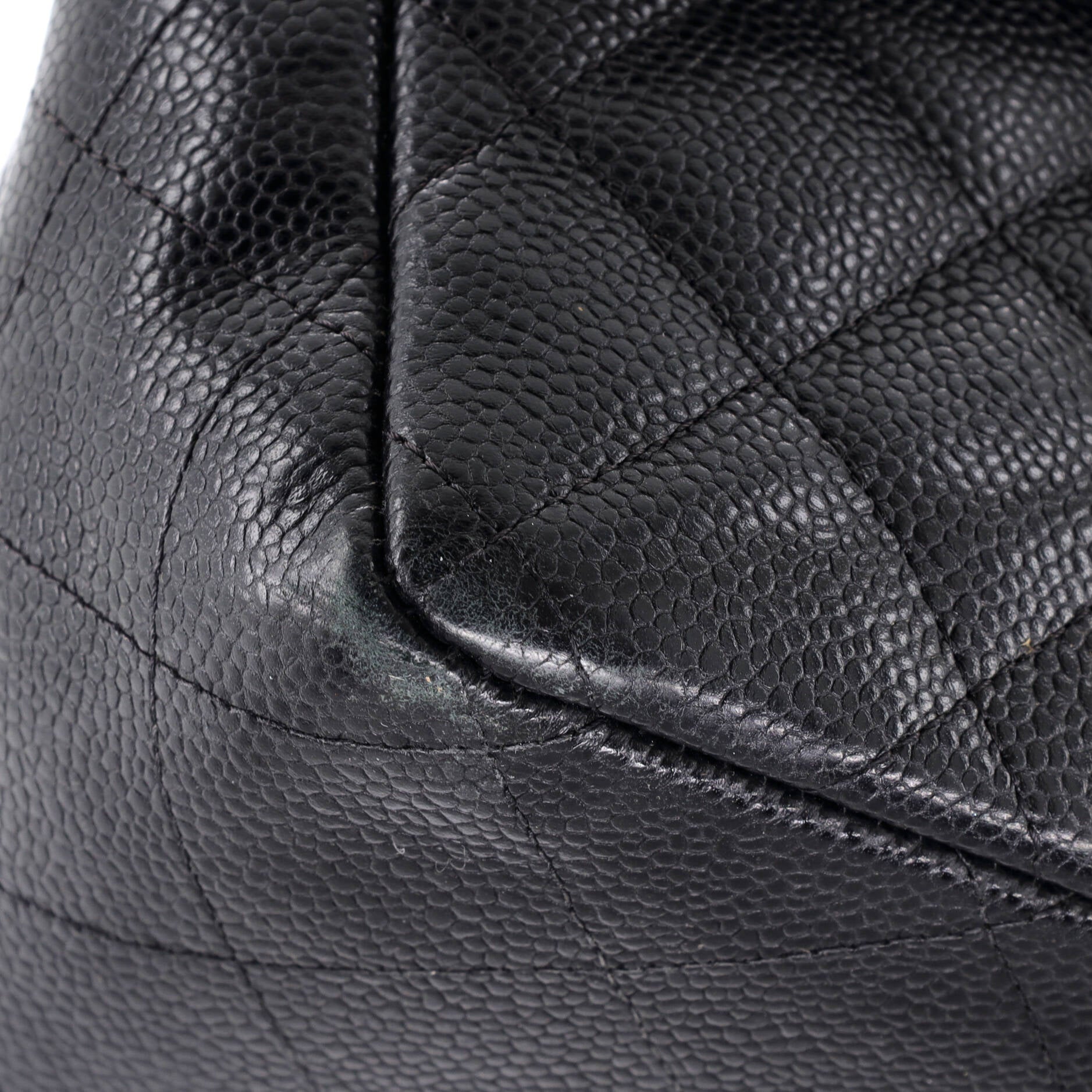 Chanel Classic Double Flap Bag Quilted Caviar Jumbo