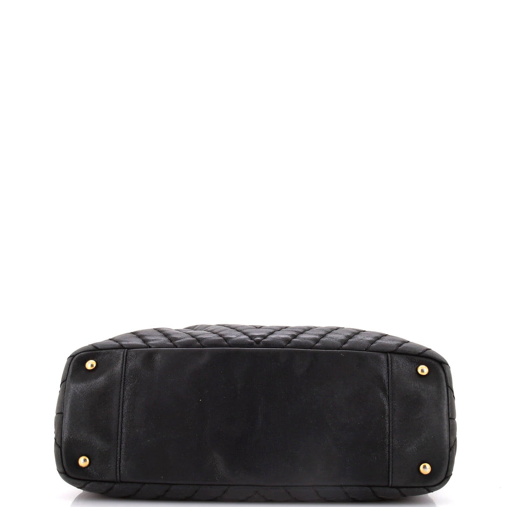 Chanel Surpique CC Charm Tote Chevron Calfskin Large