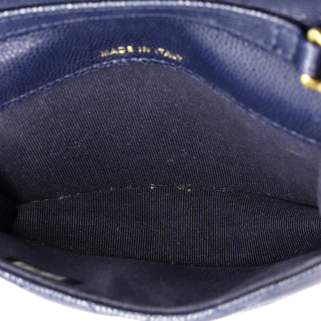 Chanel Twist Your Buttons Flap Coin Purse with Chain Quilted Shiny Caviar