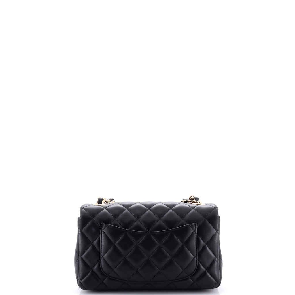 Chanel Coco Charms Classic Single Flap Bag Quilted Lambskin Mini