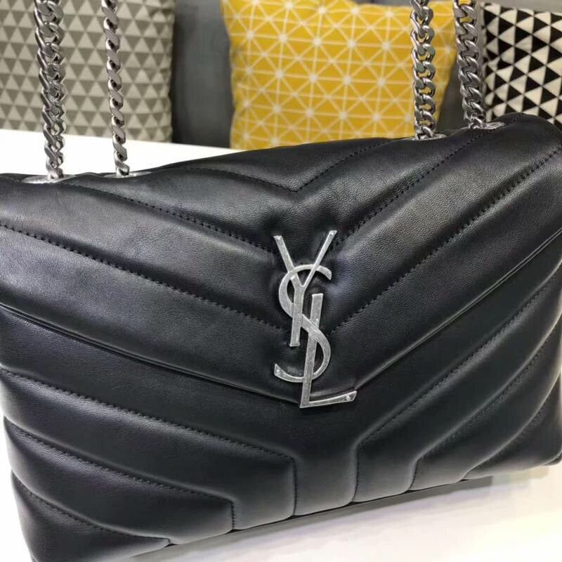 Top Quality Loulou Small Chain Bag In MatelassÃ© "Y" Black For Women 9.8in/23cm YSL 494699DV7261000