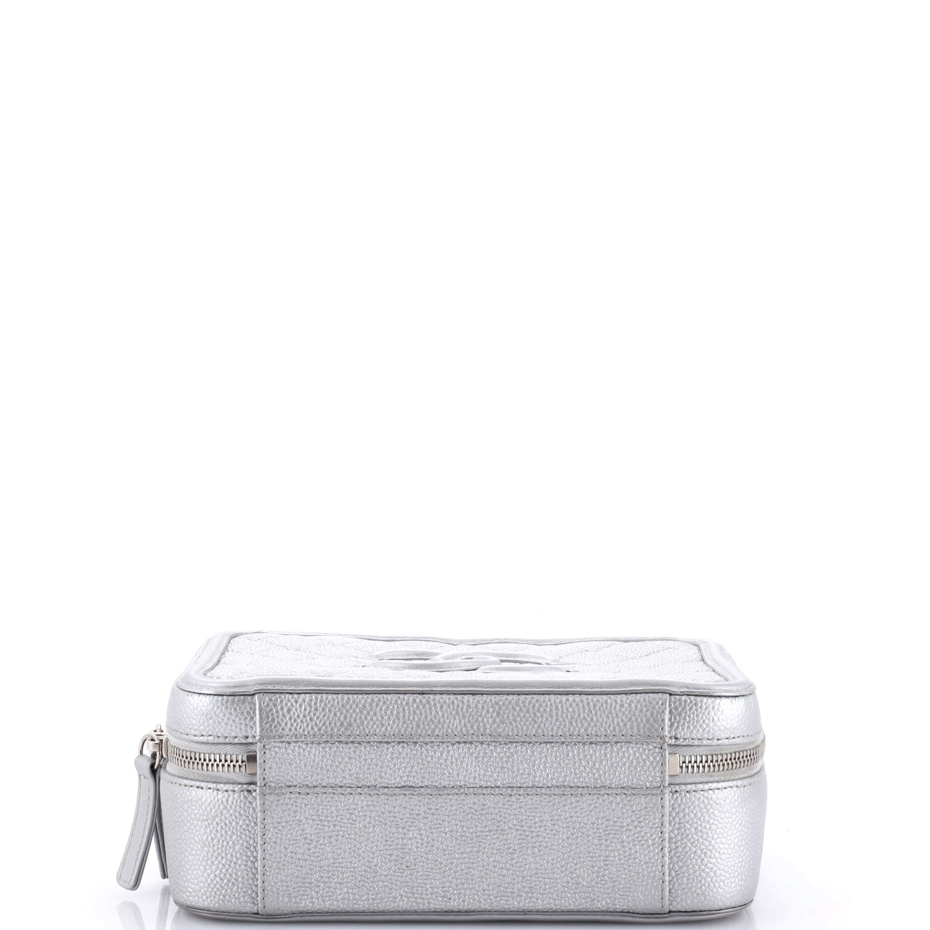 Chanel Filigree Vanity Case Quilted Metallic Caviar Medium