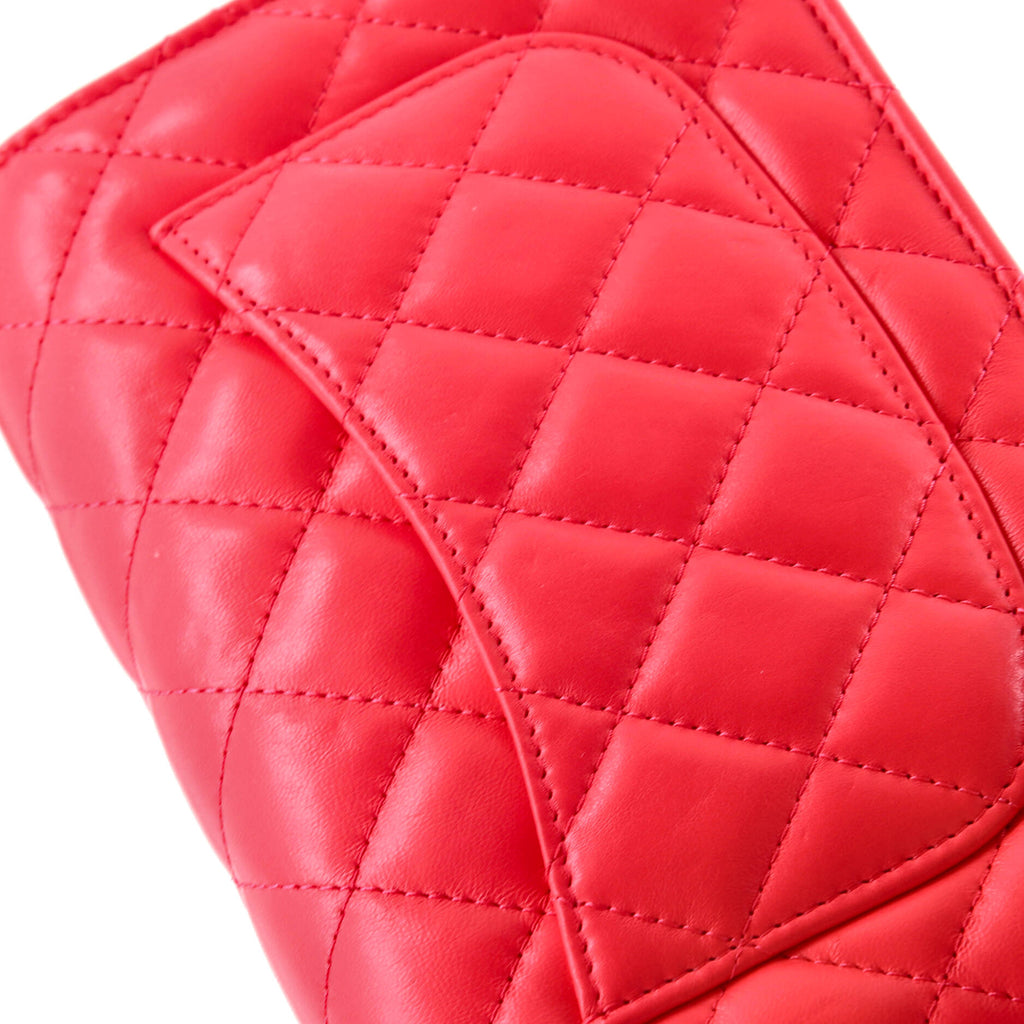 Chanel Double Chain CC Wallet on Chain Quilted Shiny Calfskin