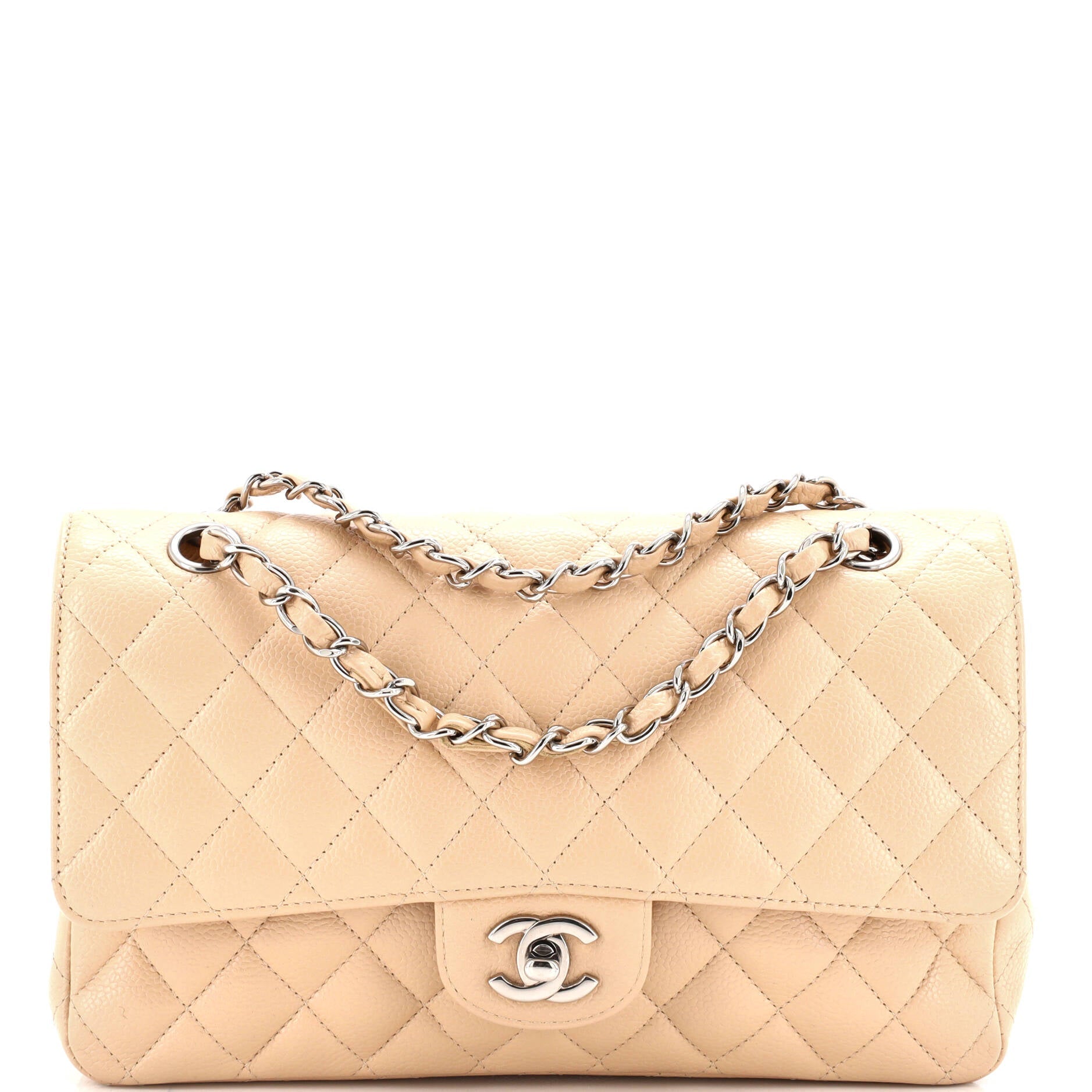 Chanel Classic Double Flap Bag Quilted Caviar Medium