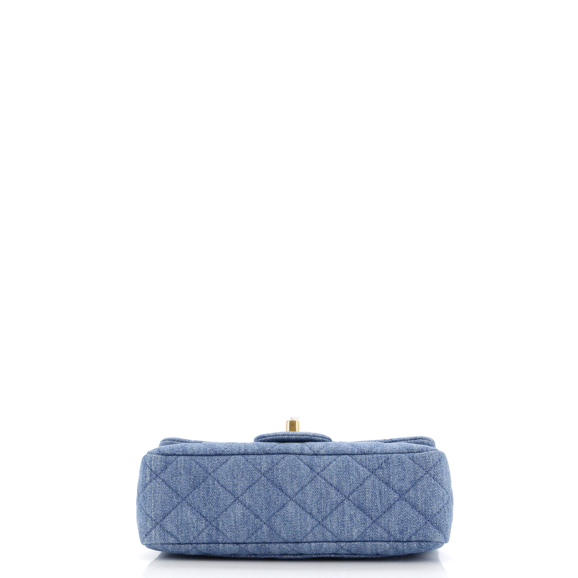 Chanel Pearl Crush Flap Bag Quilted Denim Mini