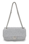 Chanel,  SiLouis Vuittoner Knit Pluto Glitter Classic Flap Medium, SiLouis Vuittoner
