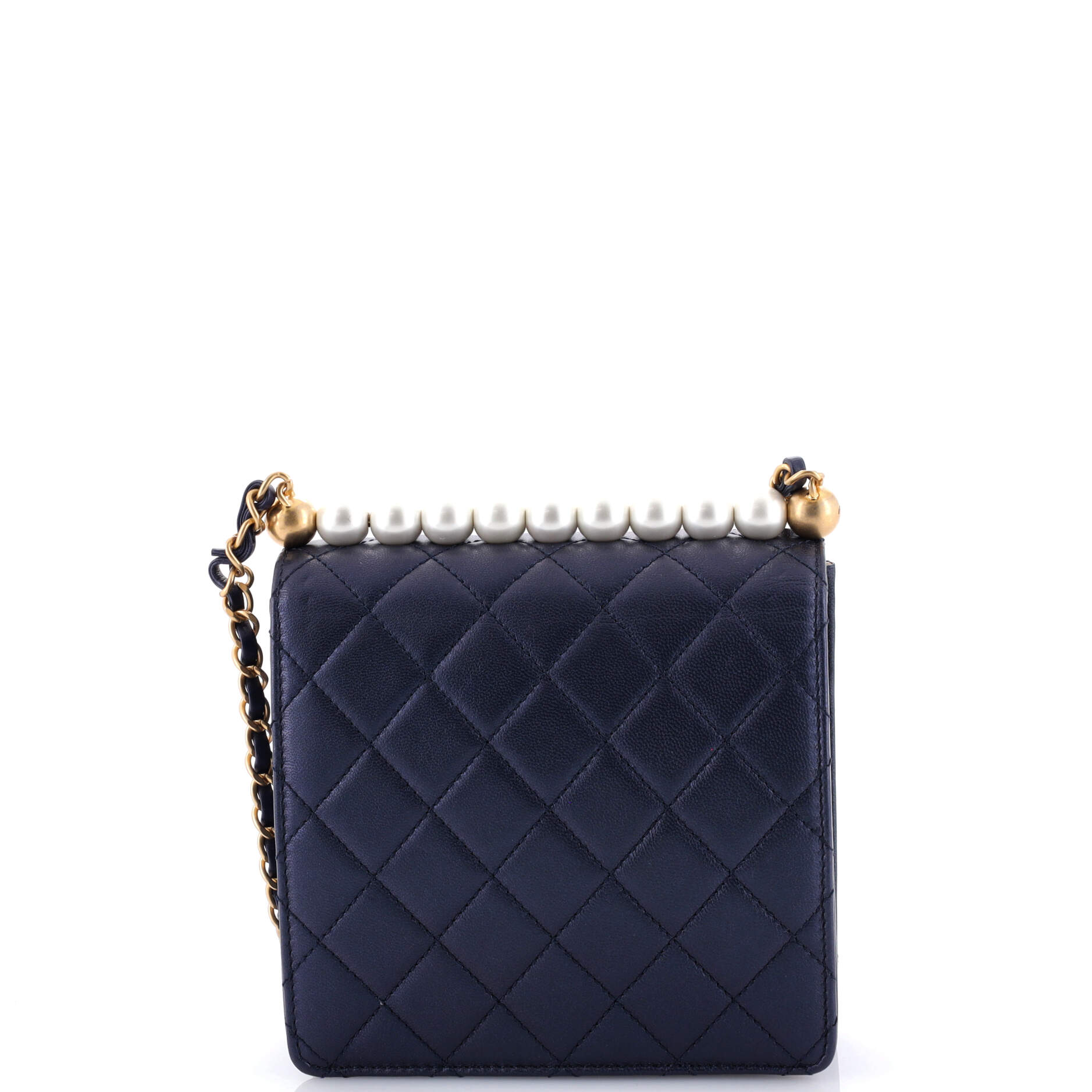 Chanel Chic Pearls Flap Bag Quilted Goatskin with Acrylic Beads Mini