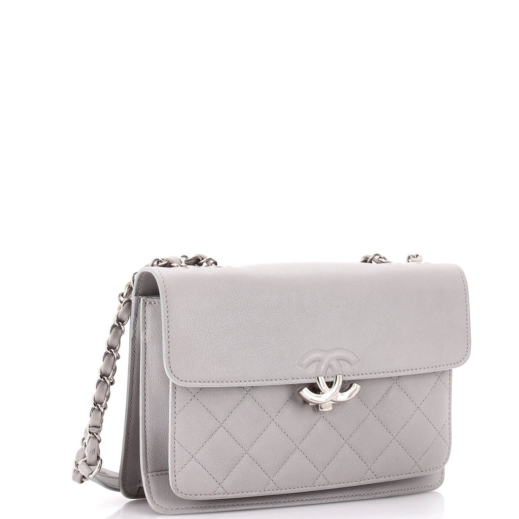 Chanel CC Box Flap Bag Quilted Calfskin Small