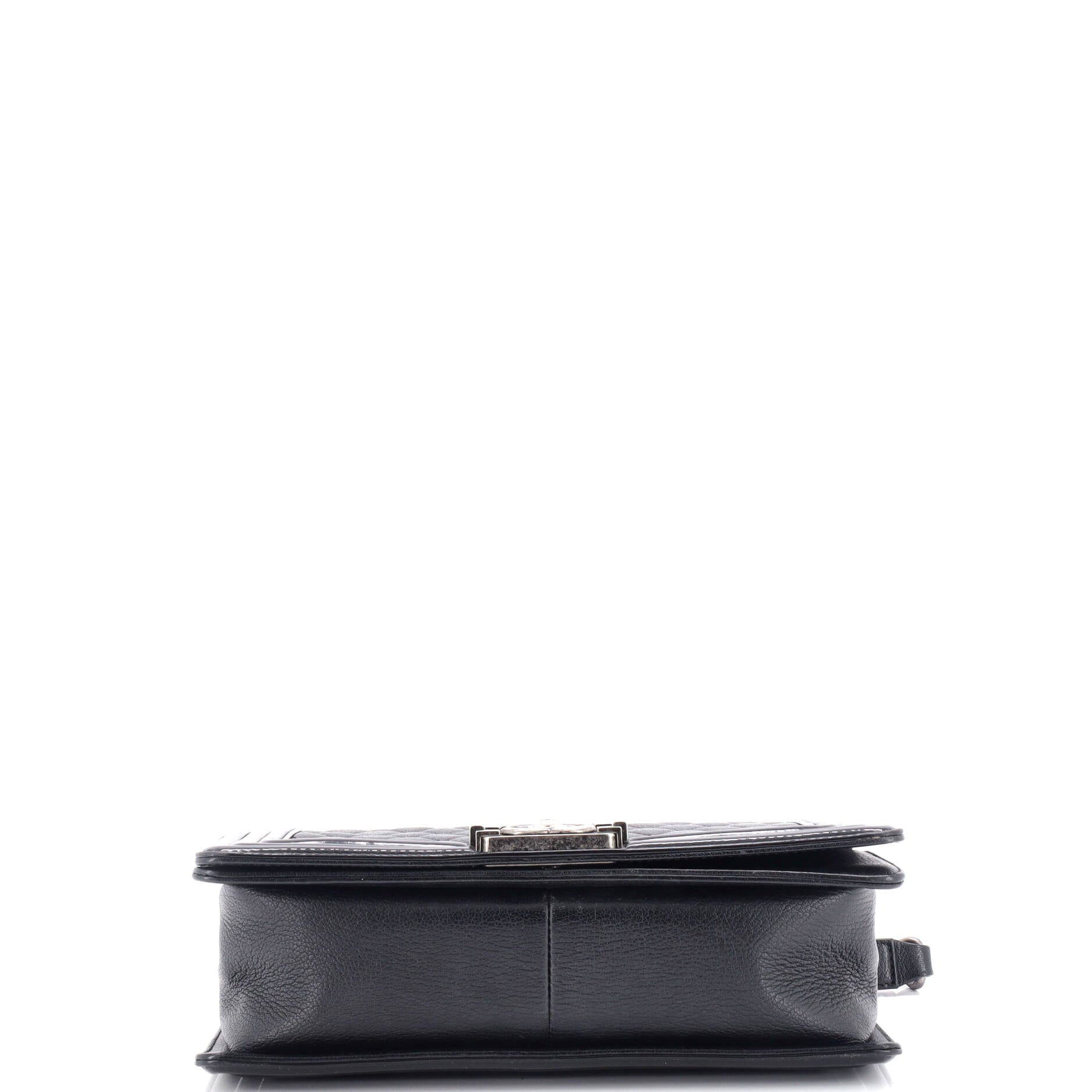 Chanel Boy Flap Bag Quilted Goatskin with  Old Medium