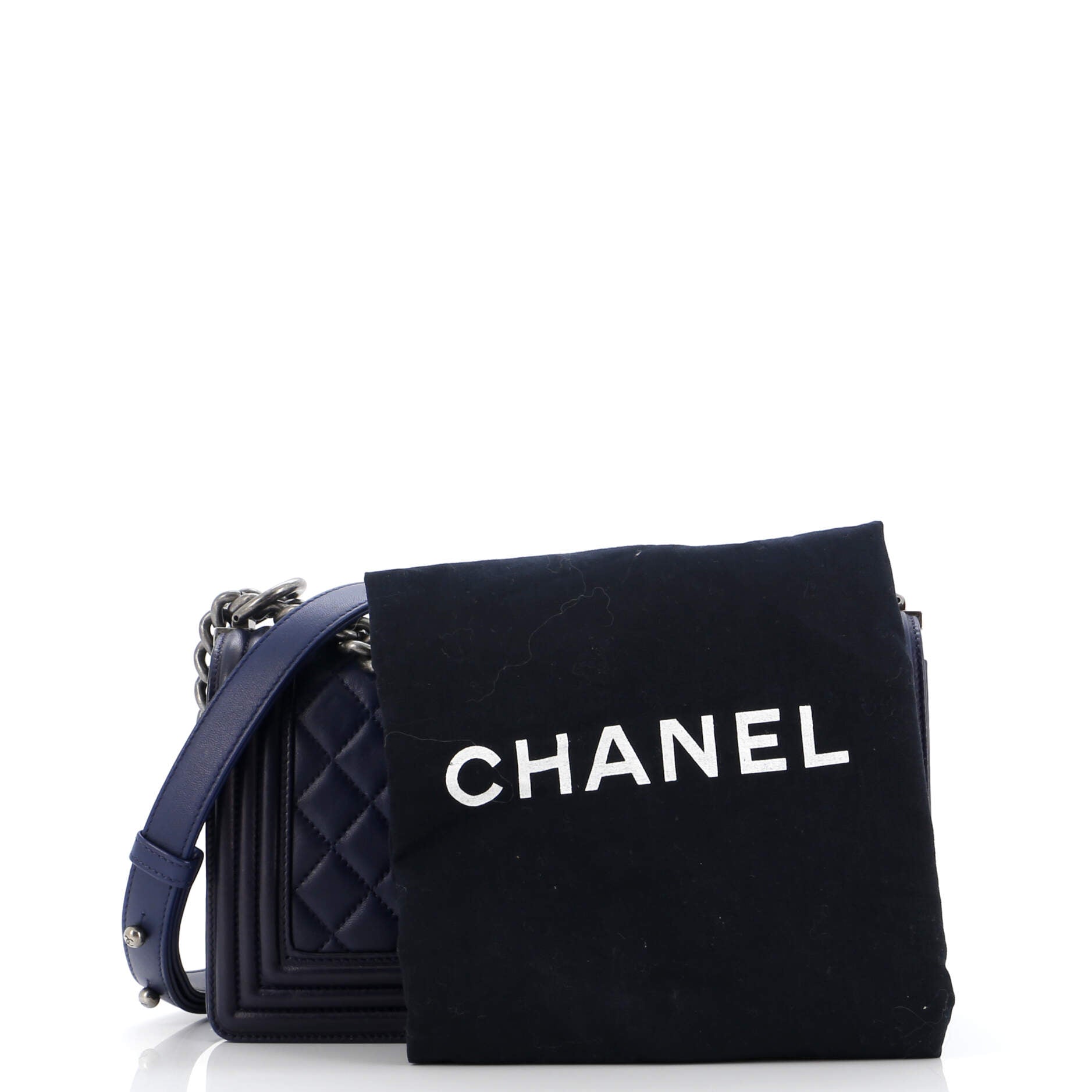 Chanel Boy Flap Bag Quilted Lambskin Old Medium