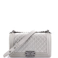 Chanel Boy Flap Bag Quilted Caviar Old Medium