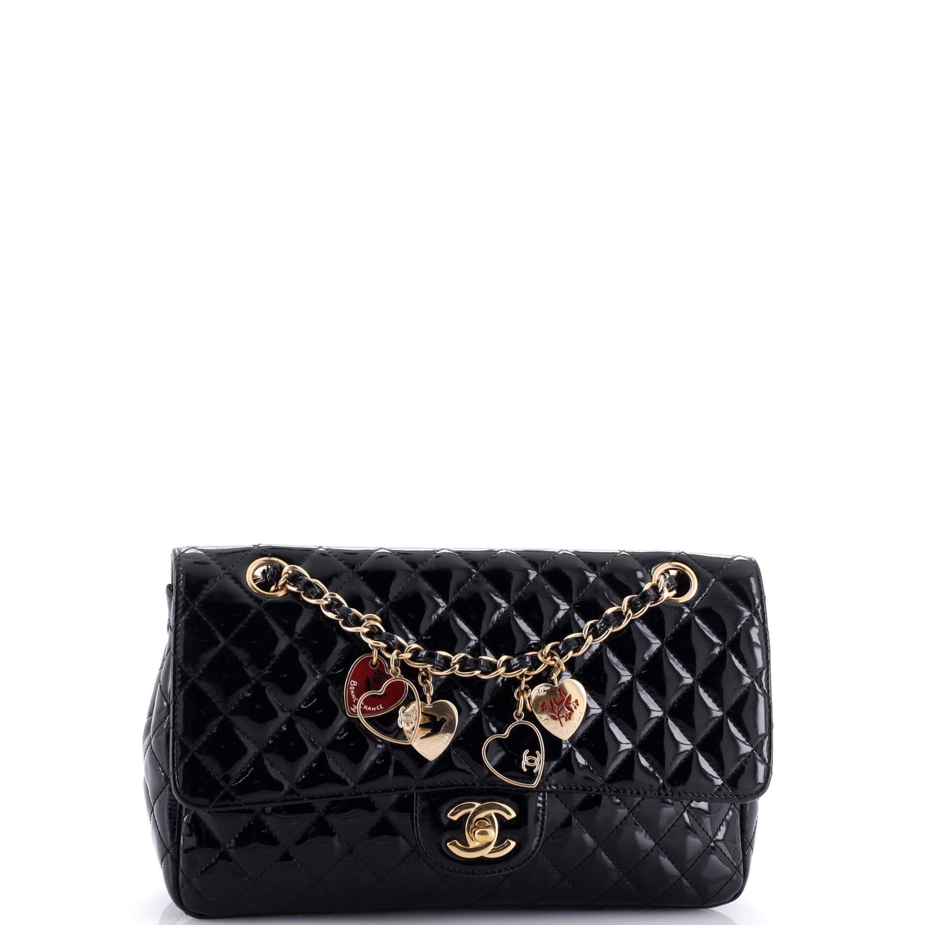 Chanel Valentine Hearts Flap Bag Quilted  Medium