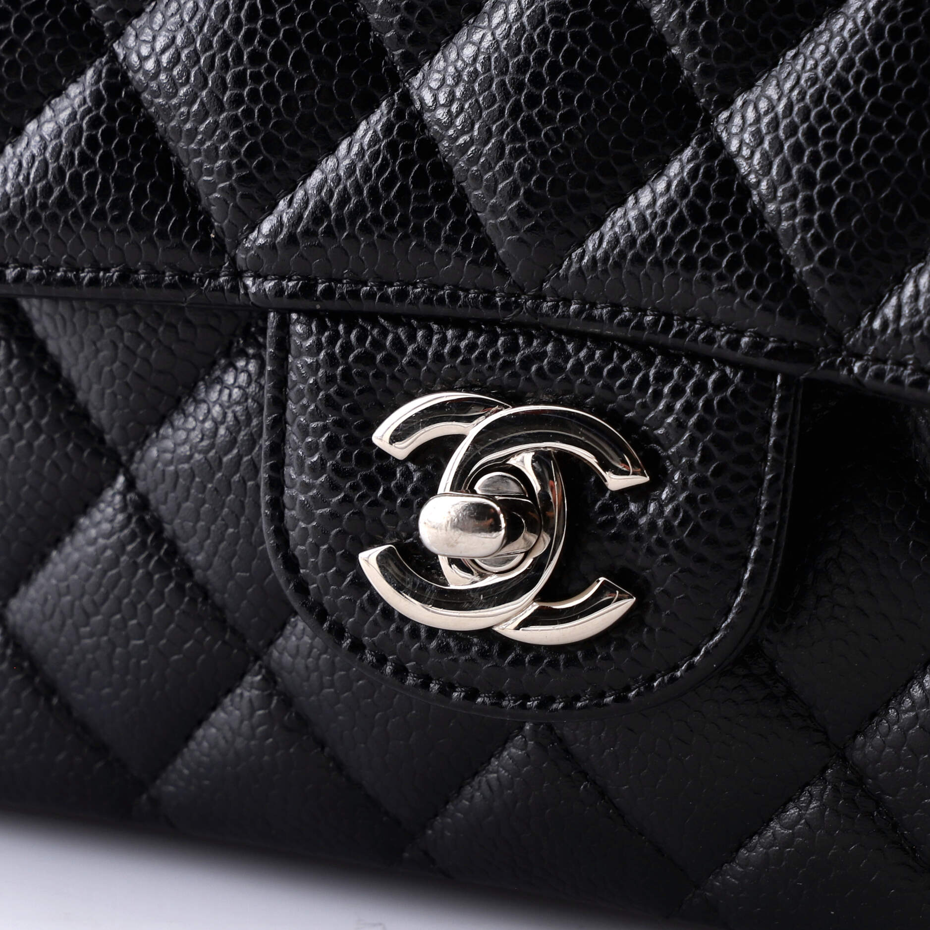 Chanel Classic Double Flap Bag Quilted Caviar Medium