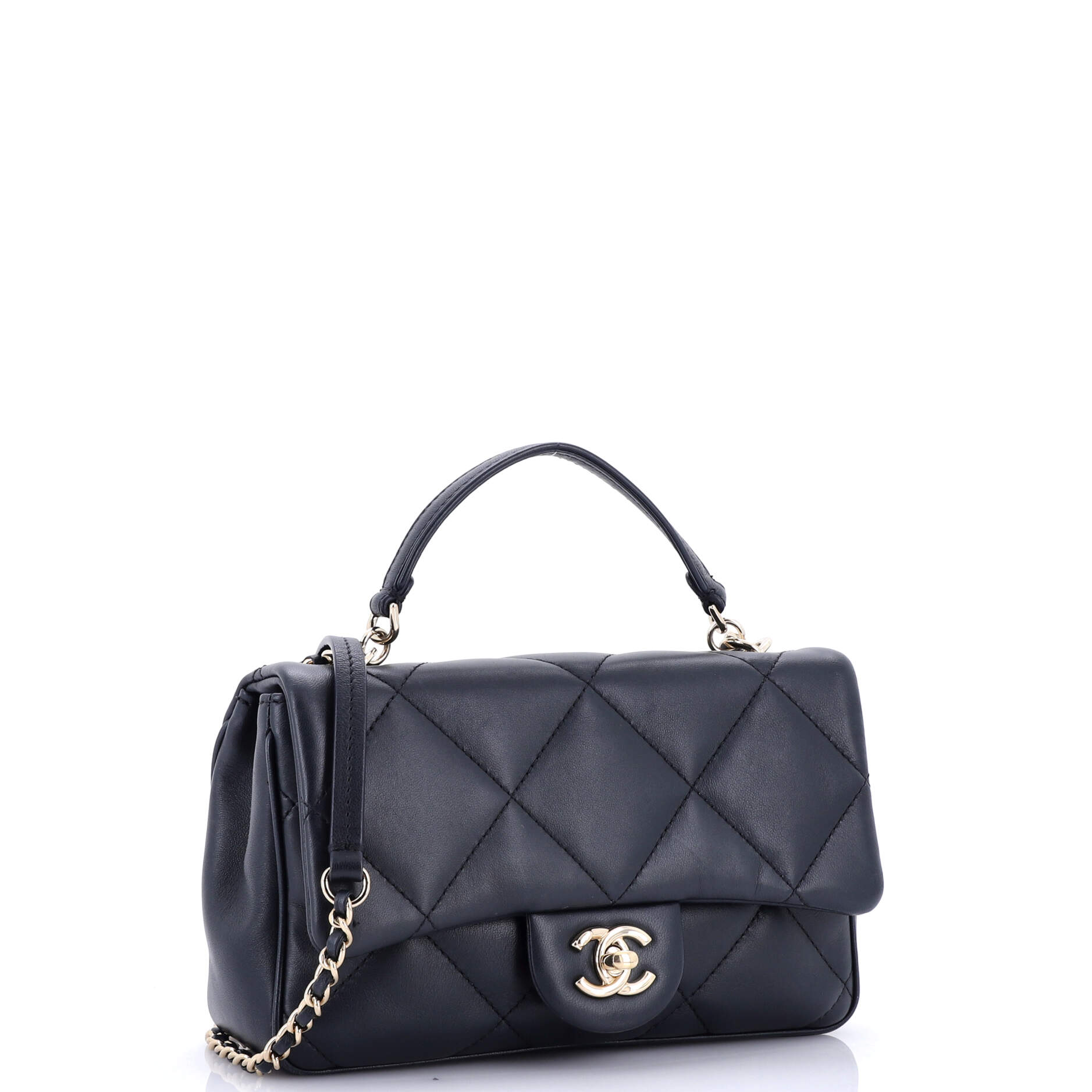 Chanel Easy Carry NM Flap Bag Quilted Lambskin Small
