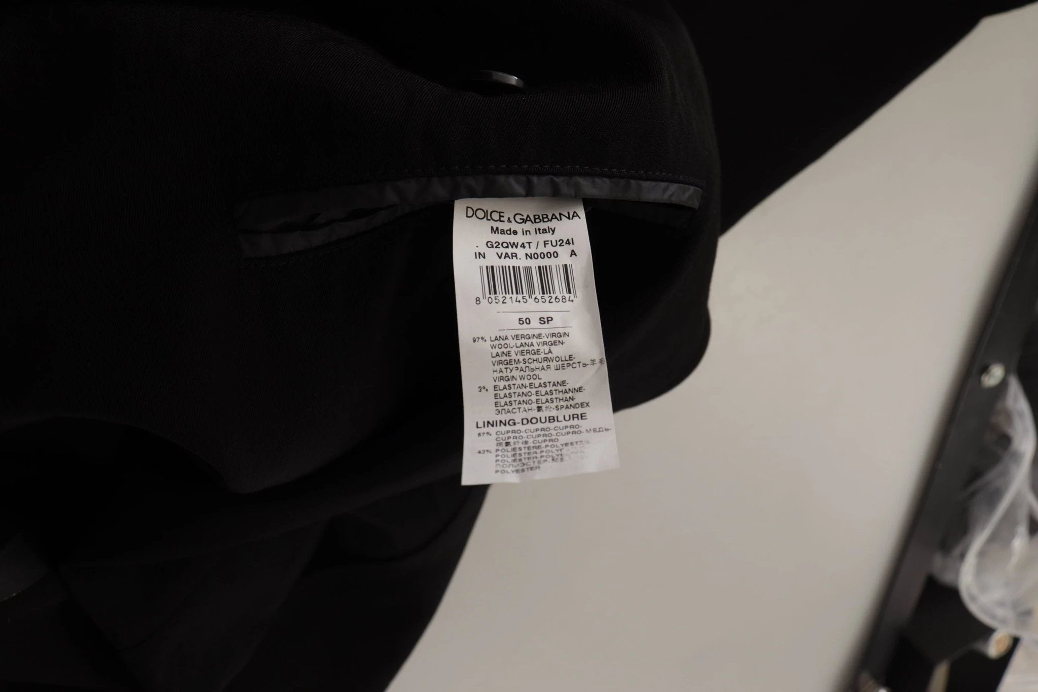 Dolce & Gabbana Black Wool Single Breasted Coat Blazer